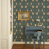 NW54202 floral Morris peel and stick wallpaper office from NextWall