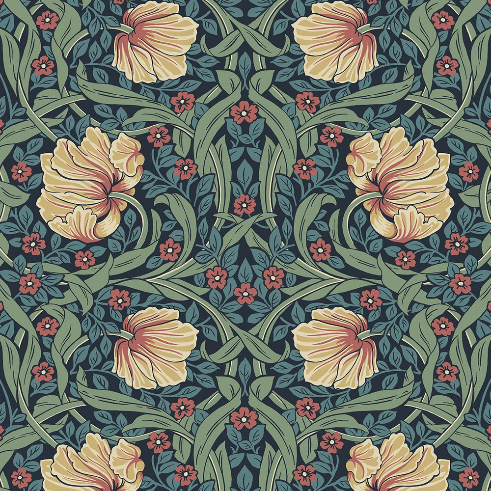 NW54202 floral Morris peel and stick wallpaper from NextWall