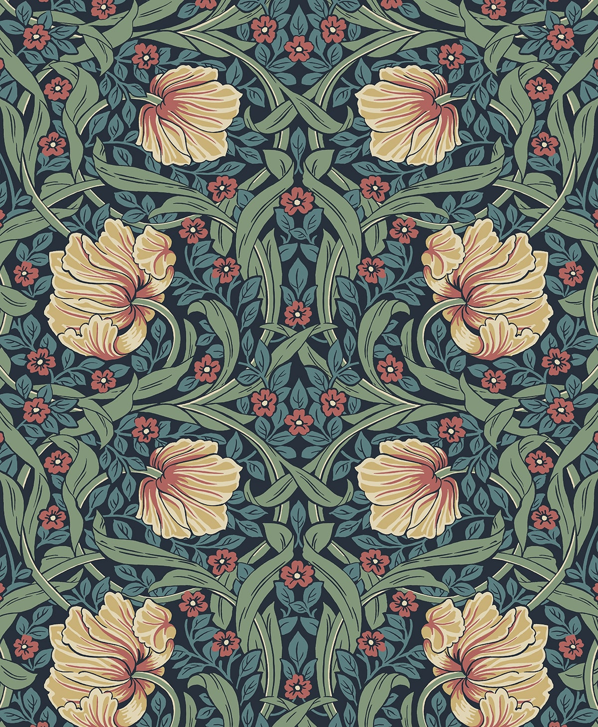 NW54202 floral Morris peel and stick wallpaper from NextWall