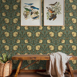 NW54204 floral Morris peel and stick wallpaper entryway from NextWall