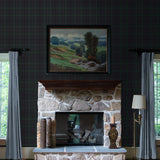 NW54302 plaid peel and stick wallpaper living room from NextWall
