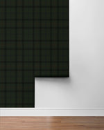 NW54304 plaid peel and stick wallpaper roll from NextWall