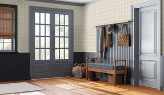 NW54307 plaid peel and stick wallpaper entryway from NextWall