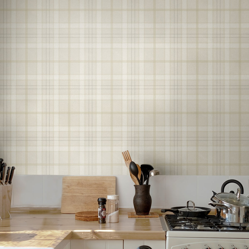 
                  
                    NW54307 plaid peel and stick wallpaper kitchen from NextWall
                  
                