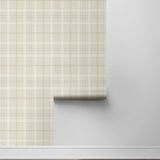NW54307 plaid peel and stick wallpaper roll from NextWall