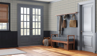NW54308 plaid peel and stick wallpaper entryway from NextWall