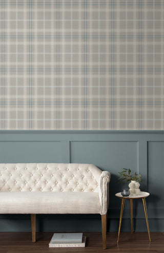 NW54308 plaid peel and stick wallpaper accent from NextWall