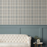 NW54308 plaid peel and stick wallpaper accent from NextWall