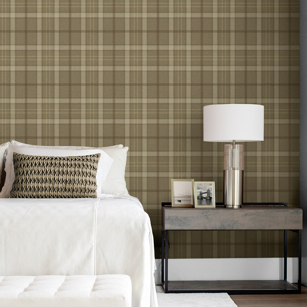 
                  
                    NW54316 plaid peel and stick wallpaper bedroom from NextWall
                  
                