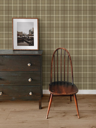 NW54316 plaid peel and stick wallpaper accent from NextWall