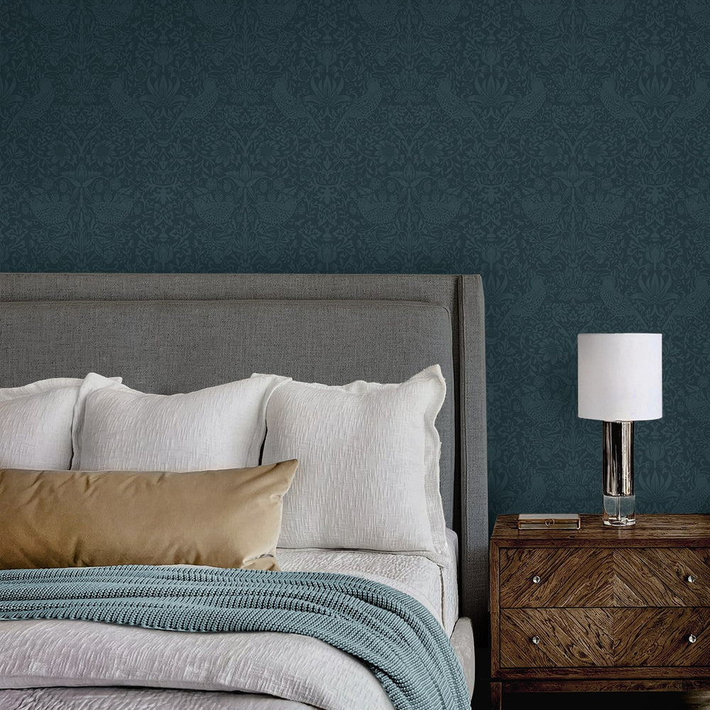 
                  
                    NW54402 vintage morris peel and stick wallpaper bedroom from NextWall
                  
                