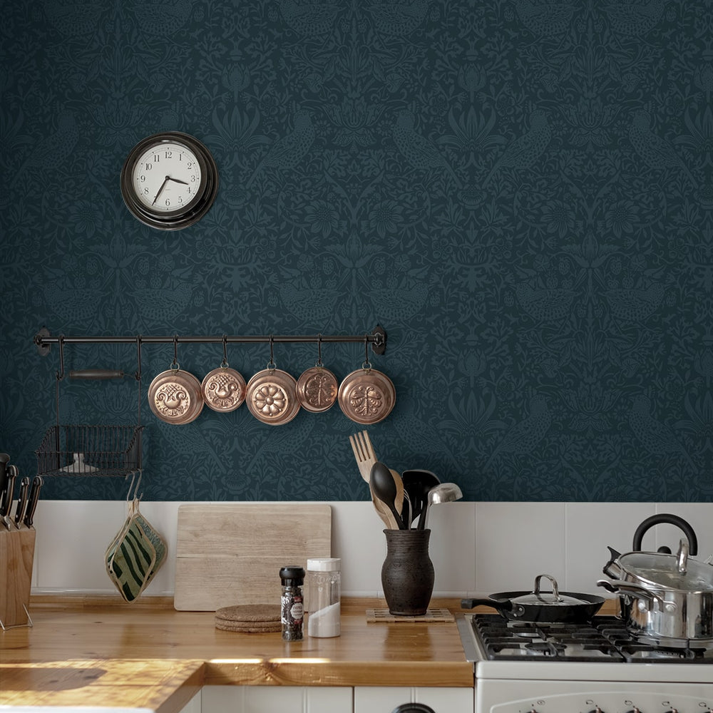 
                  
                    NW54402 vintage morris peel and stick wallpaper kitchen from NextWall
                  
                