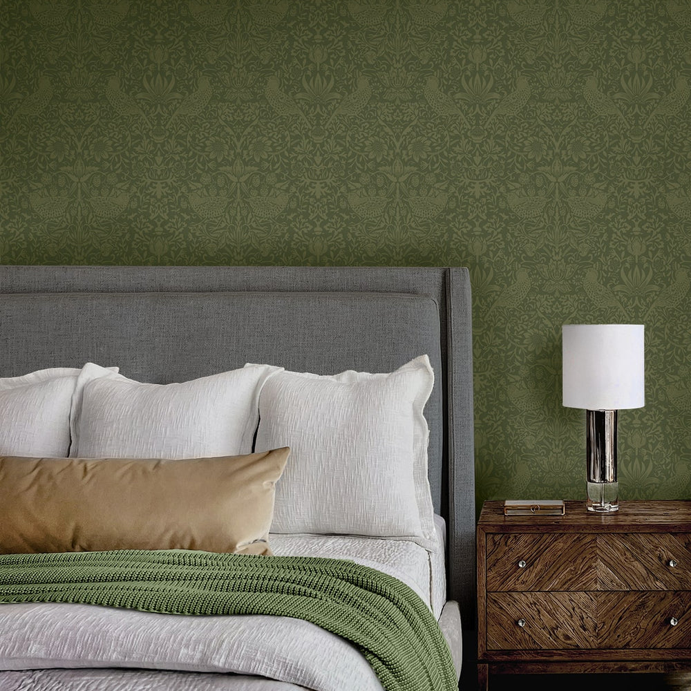 
                  
                    NW54404 vintage morris peel and stick wallpaper bedroom from NextWall
                  
                