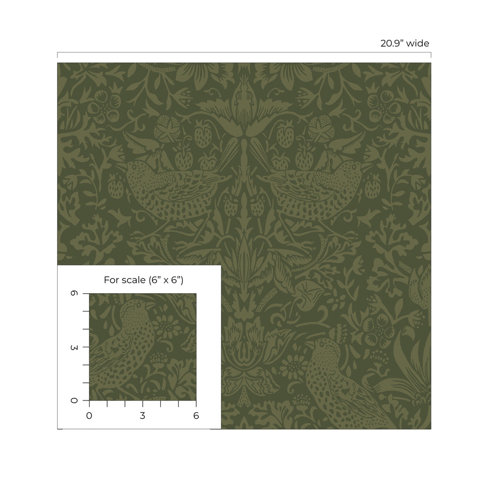 
                  
                    NW54404 vintage morris peel and stick wallpaper scale from NextWall
                  
                