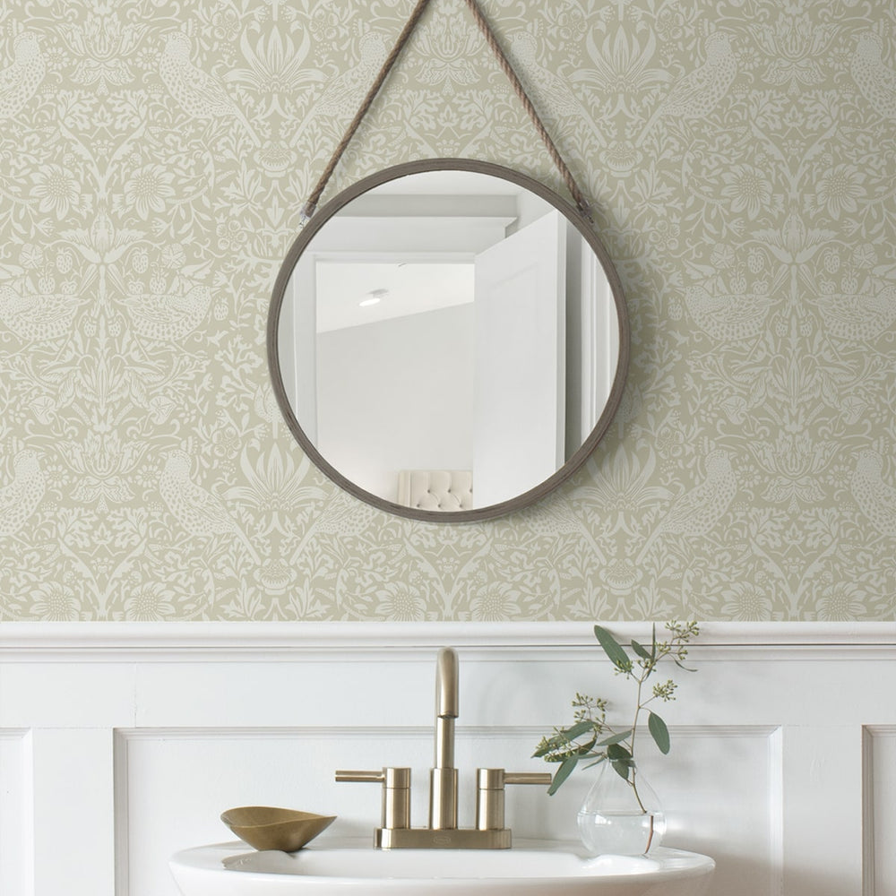 
                  
                    NW54407 vintage morris peel and stick wallpaper bathroom from NextWall
                  
                