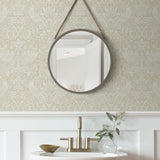 NW54407 vintage morris peel and stick wallpaper bathroom from NextWall