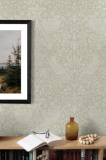NW54407 vintage morris peel and stick wallpaper decor from NextWall