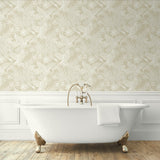 NW54505 heron peel and stick wallpaper bathroom from NextWall