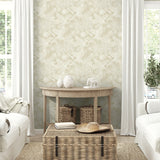 NW54505 heron peel and stick wallpaper living room from NextWall