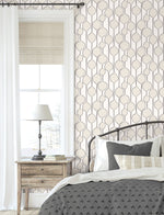NW54600 geometric peel and stick wallpaper bedroom from NextWall