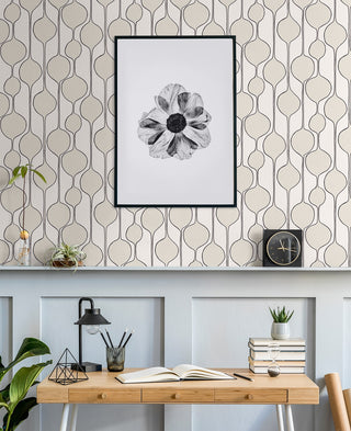 NW54600 geometric peel and stick wallpaper dining room from NextWall