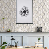 NW54600 geometric peel and stick wallpaper dining room from NextWall