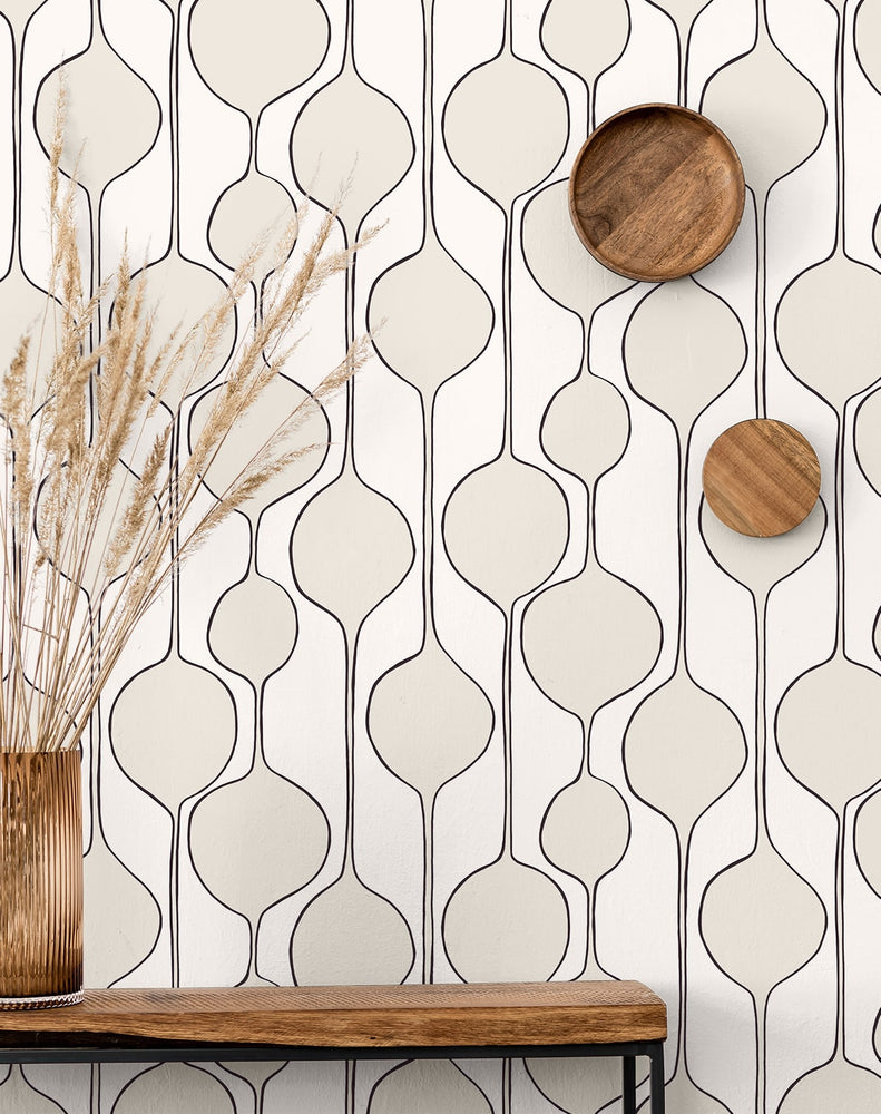 NW54600 geometric peel and stick wallpaper accent from NextWall