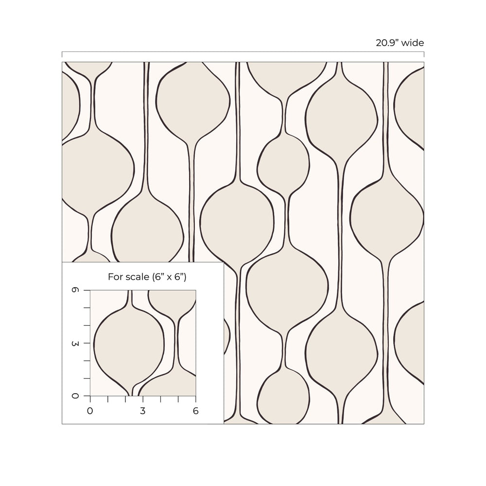 NW54600 geometric peel and stick wallpaper scale from NextWall