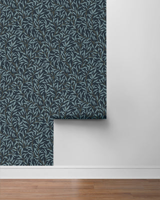 NW54702 leaf peel and stick wallpaper roll from NextWall