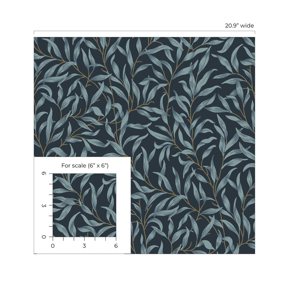 
                  
                    NW54702 leaf peel and stick wallpaper scale from NextWall
                  
                