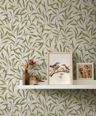 NW54704 leaf peel and stick wallpaper decor from NextWall