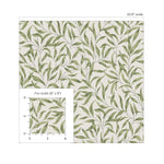 NW54704 leaf peel and stick wallpaper scale from NextWall