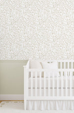 NW54706 leaf peel and stick wallpaper nursery from NextWall