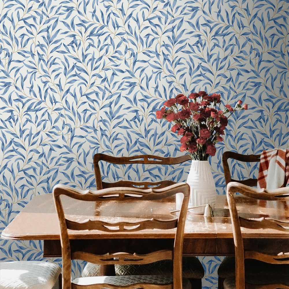 
                  
                    NW54712 leaf peel and stick wallpaper dining room from NextWall
                  
                