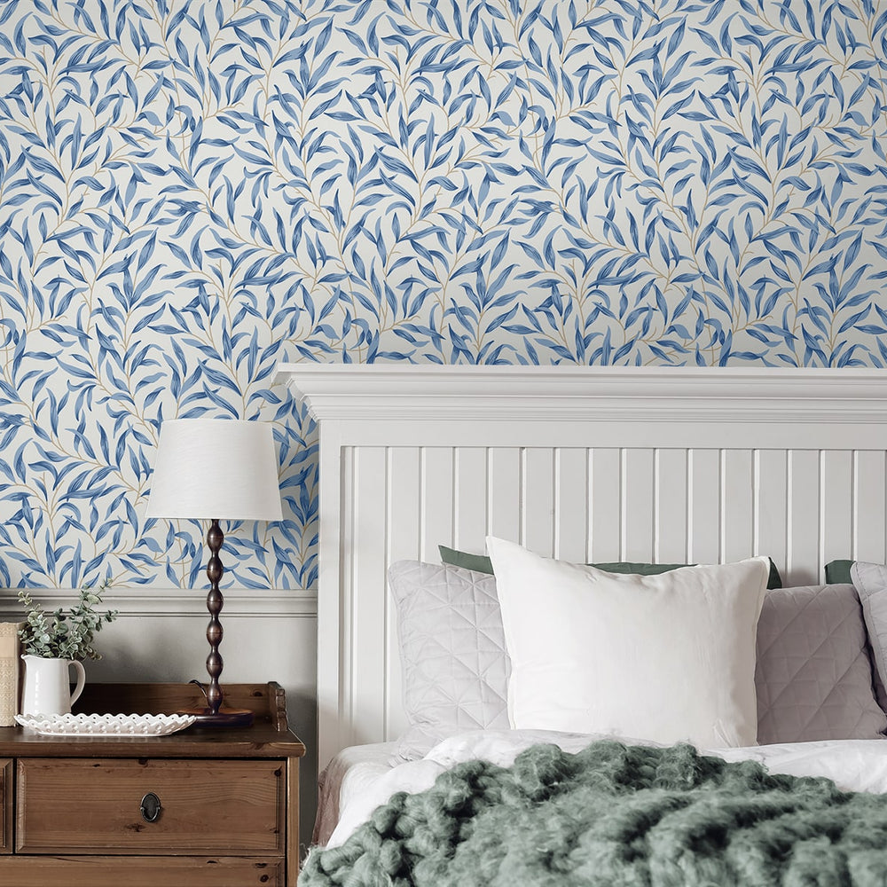 
                  
                    NW54712 leaf peel and stick wallpaper bedroom from NextWall
                  
                