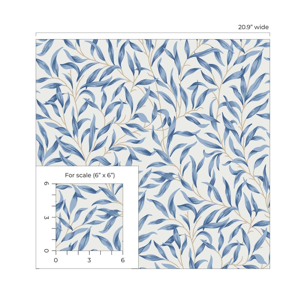 
                  
                    NW54712 leaf peel and stick wallpaper scale from NextWall
                  
                