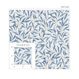 NW54712 leaf peel and stick wallpaper scale from NextWall