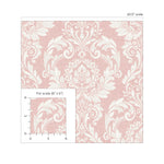 NW54801 damask peel and stick wallpaper scale from NextWall
