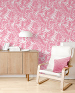 NW54901 palm leaf peel and stick wallpaper accent from NextWall