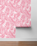 NW54901 palm leaf peel and stick wallpaper roll from NextWall