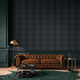 NW55102 plaid peel and stick wallpaper living room from NextWall
