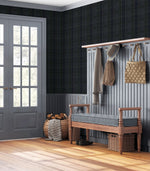 NW55102 plaid peel and stick wallpaper entryway from NextWall