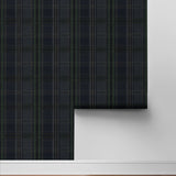 NW55102 plaid peel and stick wallpaper roll from NextWall