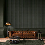 NW55104 plaid peel and stick wallpaper living room from NextWall
