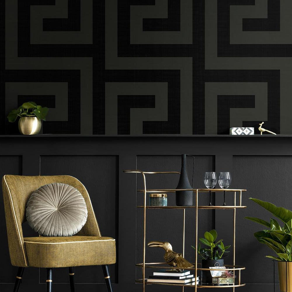 NW55200 vogue geometric peel and stick wallpaper entryway from NextWall
