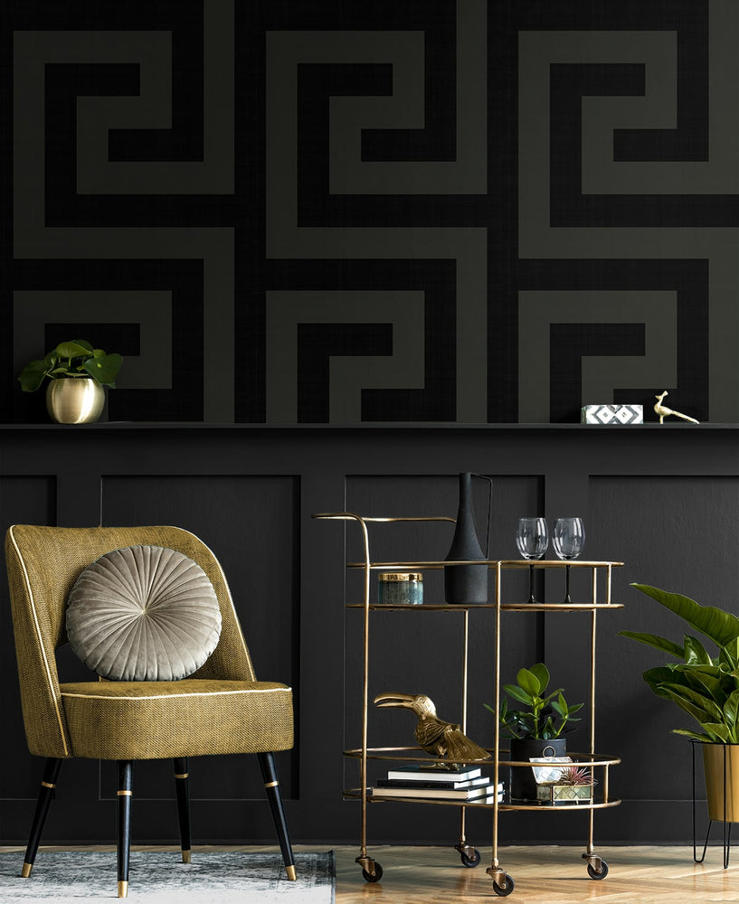 NW55200 vogue geometric peel and stick wallpaper entryway from NextWall
