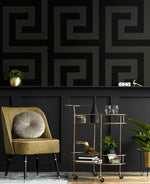 NW55200 vogue geometric peel and stick wallpaper entryway from NextWall