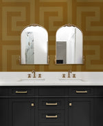 NW55205 vogue geometric peel and stick wallpaper bathroom from NextWall