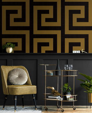 NW55215 vogue geometric peel and stick wallpaper bar cart from NextWall