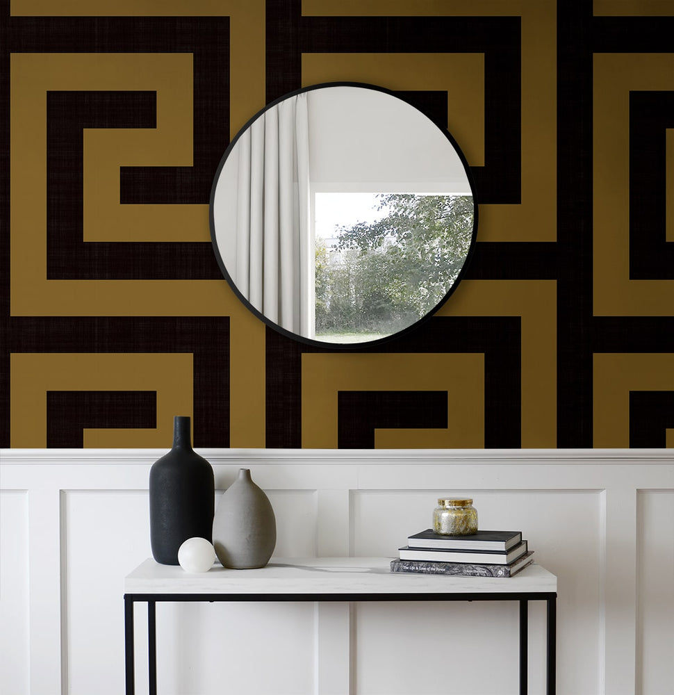 NW55215 vogue geometric peel and stick wallpaper entryway from NextWall